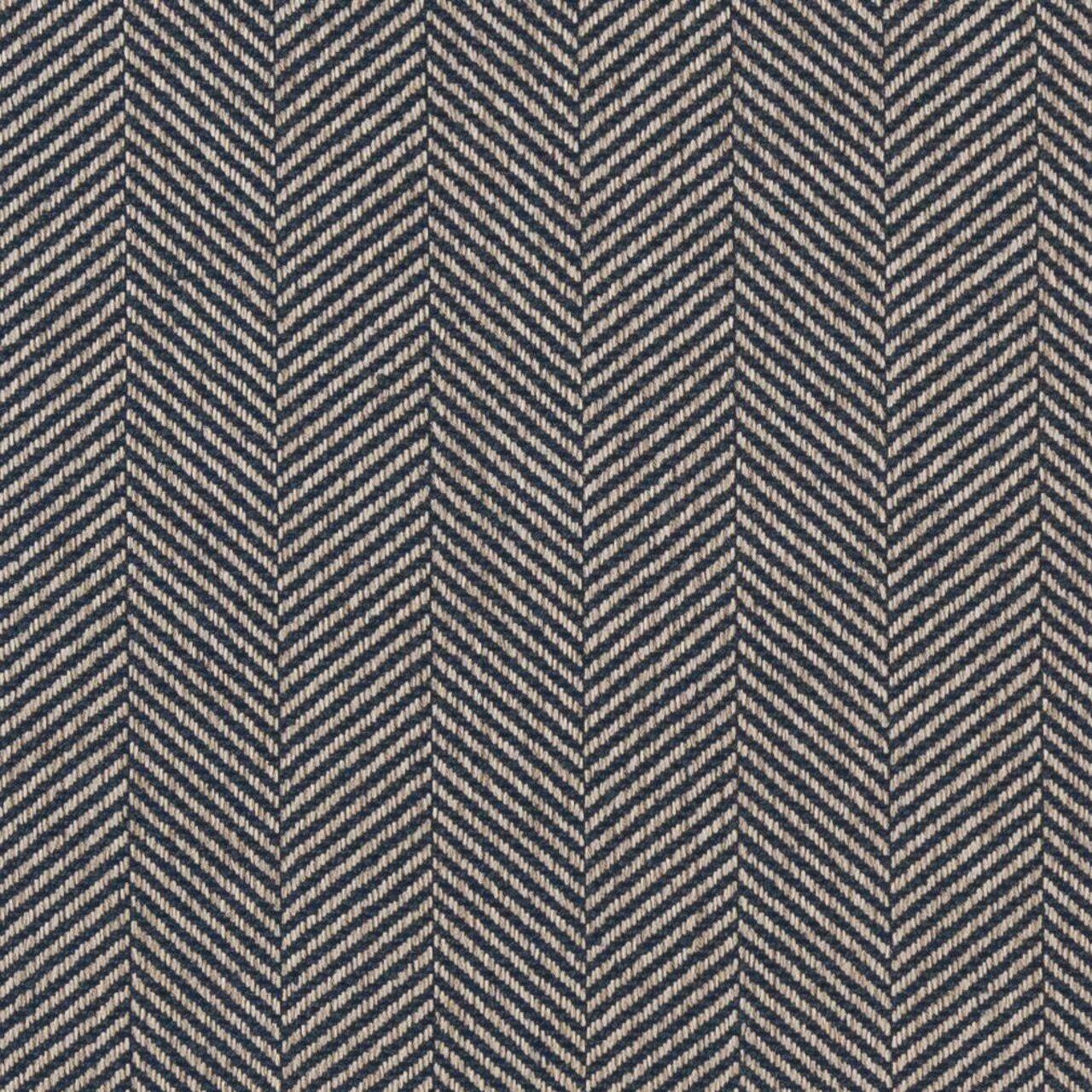 Indigo Chevron - Blue Herringbone & Chevron Upholstery Fabric 54 Inches"